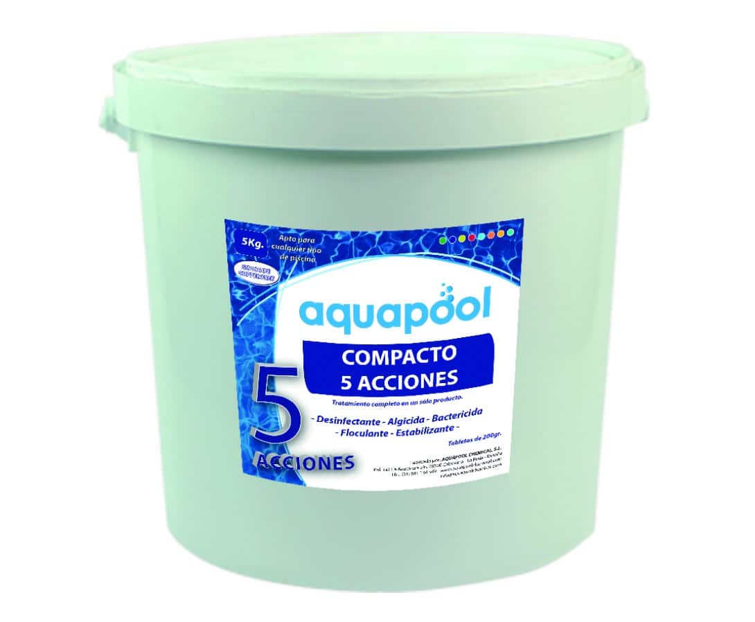 cloro 5 efectos pastillas 200 gr aquapool-poolcomet