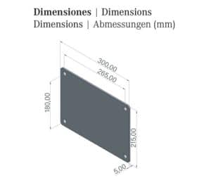 Dimensiones base ducha solar CRM Ultimate 60 litros