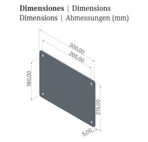Dimensiones base ducha solar CRM 60 litros