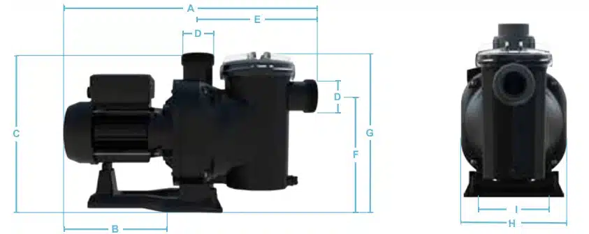 Dimensions de la pompe SENA