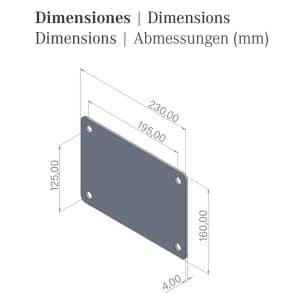 Dimensiones ducha solar CRM 30 litros