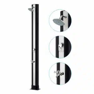 Douche solaire 35 litres QP en aluminium PoolComet