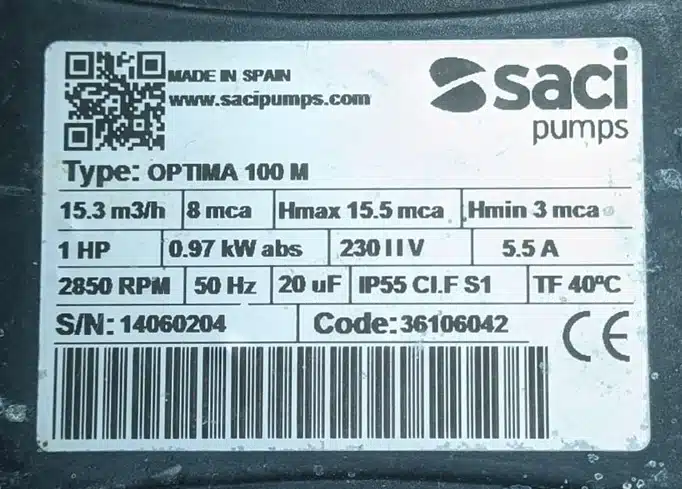 Optima SACI - Pompa per piscina compatibile con elettrolisi al sale 28 {%ALT_TEXT%}