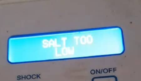 Mensaje Salt too low en clorador salino innowater SMC