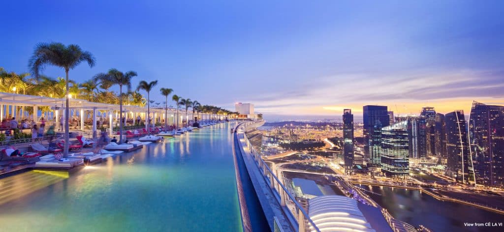 Marina Bay Sands Skypark - Singapur - Destinos con piscinas increíbles
