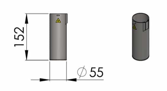 Casquillo cilindrico Metalu PK