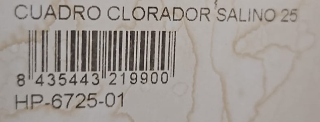 BSV Smart RP/2 - Recambio de celula para clorador salino BSV Concept 61 Etiqueta de clorador salino Triozon SAL