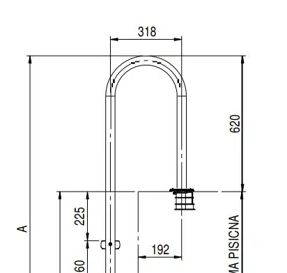 Dimensioni Aquarama scala a muro