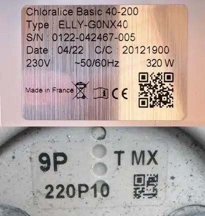 Recambio de Célula mixta en T Pool Technologie TMX - 3PTMX, 5PTMX, 7PTMX, 9PTMX 32 Celula clorallice Basic 40-200 9 placas