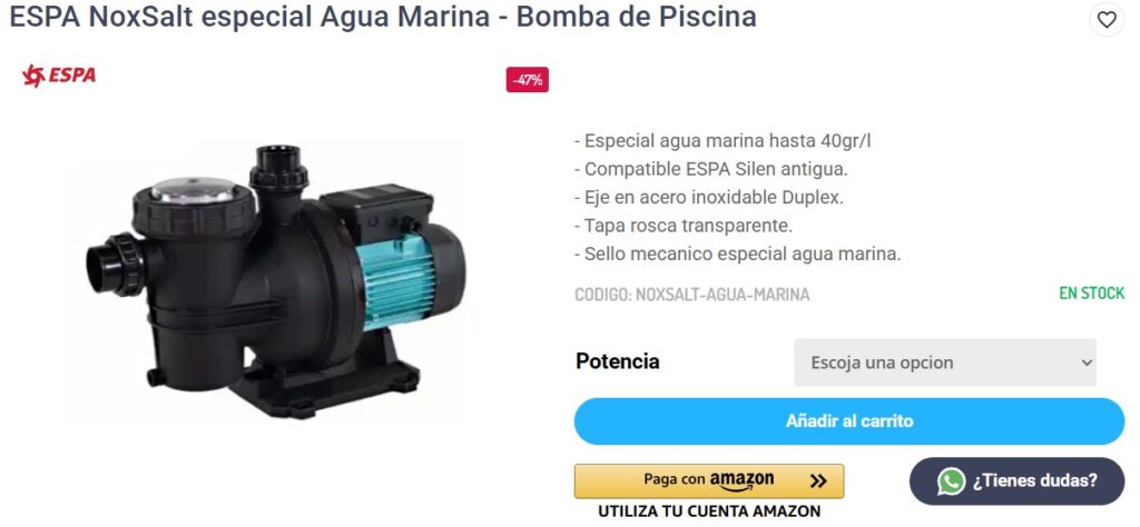 Catálogo de bombas ESPA Noxsalt
