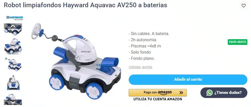 Hayward Aquavac AV250 nettoyeur nettoyeur de piscine robotisé