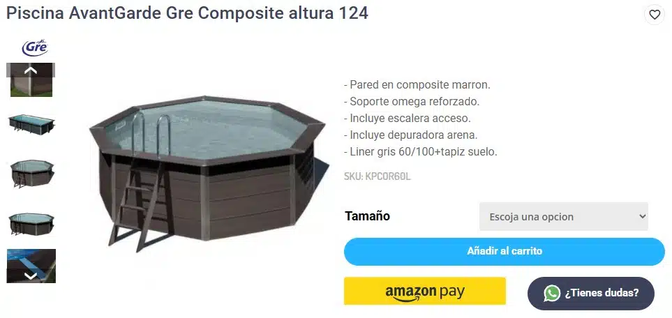 AvantGarde Gre round removable swimming pool