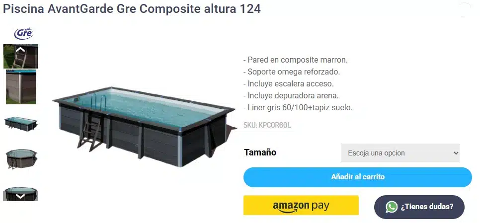 Piscinas desmontables grandes de composite AvantGarde Gre
