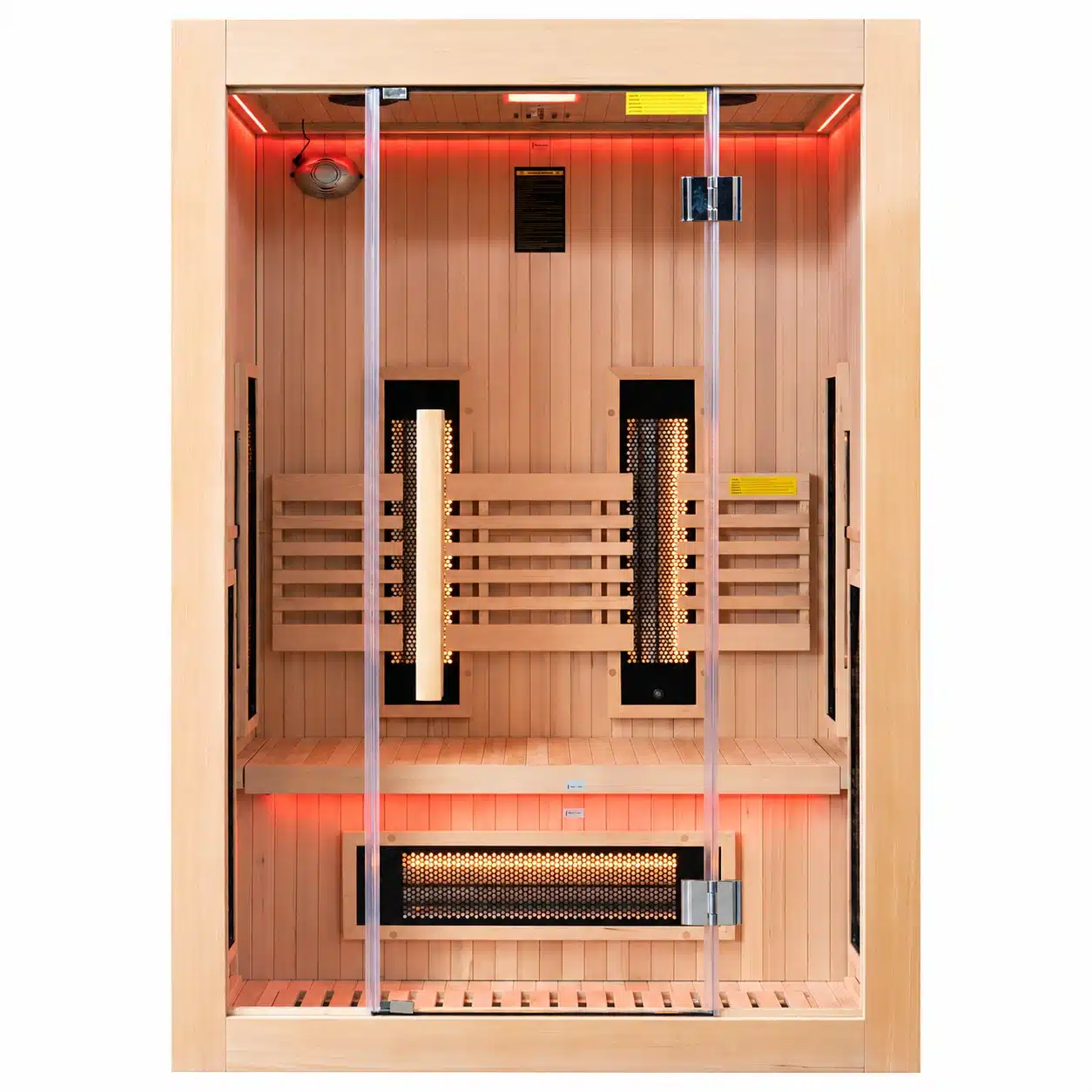 Infrarot-Heimsauna Sense 2 – 2 Plätze – Niedriger Verbrauch 5 Sauna Sense Infrarotsauna für den Innenbereich, Frankreich, Sauna POOLSTAR, Farbtherapie, Ionisator, integrierte HiFi-Anlage, Farbtherapie