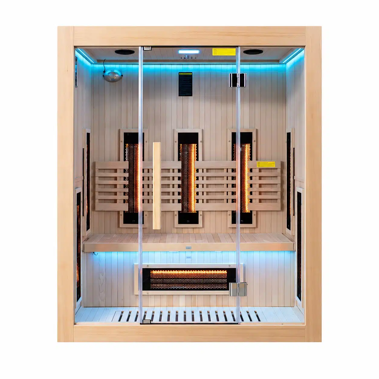 Infrarot-Heimsauna Sense 2 – 2 Plätze – Niedriger Verbrauch 20 sauna infrarrojos sense 3 plazas poolcomet cromoterapia equipo hi fi cromoterapia puerta transparente-poolcomet