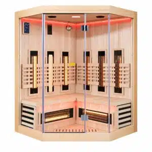 Sauna Sense 2C mit Infrarot, PoolComet, 3 Plätze, Eckausführung für den Innenbereich, Lieferung nach Hause